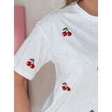 DStreet T-shirt damski w wiśnie FRUTTIKA biały | ePonuda.com