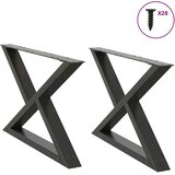  Noge za klub stolić 2 kom. antracit 70 x (42-43,3) cm čelik | shoptok.hr