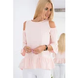 FASARDI Powder blouse with exposed shoulders