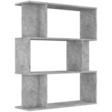 Ormarić za knjige / pregrada boja betona 80x24x96 cm drveni | shoptok.hr