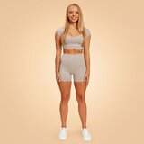 BeastPink ženska majica Cropped Sense Grey 91186 | ePonuda.com