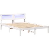  Krevetna konstrukcija Bijelo 140 x 190 cm Masivna borovina | shoptok.hr
