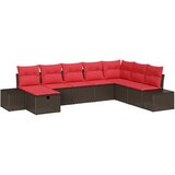 vidaXL Vrtna sedežna garnitura 8 pcs Rjava 55 x 62 x 69 cm Poly ratan, (5000020664) | Shoptok.si