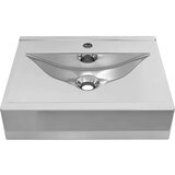  Umivalnik z odprtino za odtekanje 60x46x16 cm keramičen srebrn, (21409131) | Shoptok.si