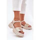 VINCEZA Women's Leather Sandals With Golden Detail Cijene