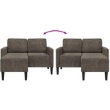  Dvosjed s ležaljkom u obliku slova L tamno siva 125 cm umjetna koža | shoptok.hr