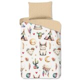 Good Morning Bež pamučna dječja posteljina za krevet za jednu osobu 140x200 cm Luz – | shoptok.hr