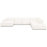 Micadoni Home Bež kotni kavč s tkanino bouclé (desni kot) Jodie - Micadoni Home Cene