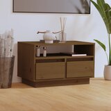 vidaXL TV omarica medeno rjava 60x35x71 cm trdna borovina Cene