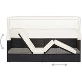 Poli vrtna sofa s nadstrešnicom crna od poliratana | shoptok.hr