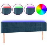  LED uzglavlje tamnoplavo 163x16x78/88 cm baršunasto | shoptok.hr