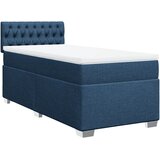  Krevet s oprugama i madracem plavi 100 x 200 cm od tkanine | shoptok.hr