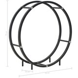 vidaXL stalak za drva za ogrjev crni 70 x 20 x 70 cm čelični | shoptok.hr