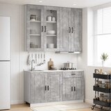  Kuhinjska jedinica PORTO 4 pcs Betonska siva Konstruirano drvo | shoptok.hr