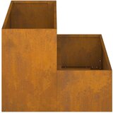  Vrtni saksija 2 nivoa 100x60x45 cm Čelik otporan na vremenske uvjete | shoptok.hr