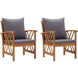 Maison Chic Vrtni stoli - Stol za vrt z blazinami 2 kosa trden akacijev les JS2192, (21876919) | Shoptok.si