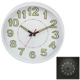 TIMMLUX stenska ura 29,5cm svetleča v temi bela | Shoptok.si