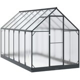  Vrtni staklenik s vratima Antracit 183,5 x 363,5 x 207 cm | shoptok.hr