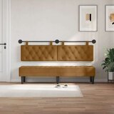  Držeće uzglavlje Zidne Smeđa 190 x 55 x 7 cm Baršun - Smeđa 180 cm bez LED | shoptok.hr