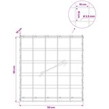  Gabion s žicom debljine 3,5 mm i mrežom 10x10 cm 50x10x50 cm | shoptok.hr