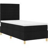  LED Box Spring Krevet s madracem Crna 100 x 200 cm tkanina | shoptok.hr