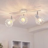 Nettlife stropna svetilka s tremi LED-lučmi (bela) – kovinska kuhinjska svetilka E14 | 350° nastavljiva stropna svetilka (žarnica ni priložena), (5000491388) Cene