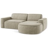 Makamii Bež kutna garnitura od šenila (s desnim kutom/s ležaljkom) Omao – | shoptok.hr