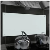  Kuhinjska zaščitna obloga bela 90x40 cm kaljeno steklo