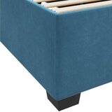 vidaXL Posteljni okvir z vzmetnico Temno modra 120 x 200 cm Žamet | Shoptok.si