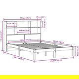 vidaXL Knjižna postelja brez vzmetnice bela 120x200 cm trdna borovina | Shoptok.si