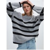 LC Waikiki Crew Neck Striped Long Sleeve Oversize Women's Knitwear Sweater | Shoptok.si
