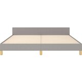  Posteljni okvir z vzglavjem svetlo siv 160x200 cm blago, (20907279) | Shoptok.si
