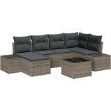  Sjedeća garnitura za vrt 6 kom. Siva poliratan 264 x 62 x 85 cm | Shoptok.si