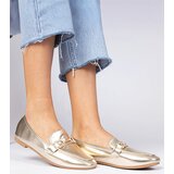 Gemre Golden elegant loafers with rhinestones Banzao | Shoptok.si