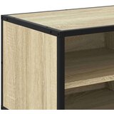 vidaXL TV omarica sonoma hrast 80x34,5x40 cm inženirski les in kovina | Shoptok.si