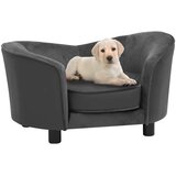 SOFA za pse tamnosiva 69 x 49 x 40 cm od pliša i umjetne kože | shoptok.hr
