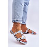 Boto Women's Slippers With Large Studs Blue Mercure | ePonuda.com