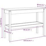  Konzolni stol bijeli 110x40x75 cm od masivne borovine | shoptok.hr