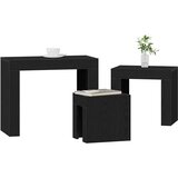  Stolovi za slaganje 3 pcs Crni hrast Konstruirano drvo | Eponuda.ba
