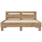  Konstrukcija postelje Umetni hrast 140 x 200 cm Konstruiran les, (5000102525) | Shoptok.si