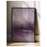 Wallxpert uramljena slika 115219, apstraktni pejzaž jezera u ljubičastim tonovima, 50 x 70 cm, crni ram Cene