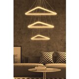 Opviq trinity triangle set - white body, yellow light white chandelier | ePonuda.com