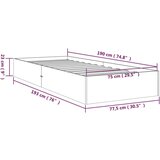  Za krevet od masivnog drva 75 x 190 cm 2FT6 jednokrevetni | shoptok.hr