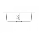  Sudoper Turas 480 sivi s sifonom | shoptok.hr
