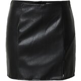 Only Krila ONLLENI FAUX LEATHER SLIT SKIRT PNT Črna | Shoptok.si