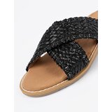 Shelvt Braided black women's flip-flops | shoptok.hr