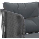  Set vrtnih sofa s jastucima crni od čelika i tekstilena | shoptok.hr