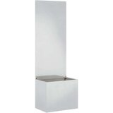 vidaXL Vrtno korito z dekorativno ploščo Srebrna 50 x 140 cm | Shoptok.si