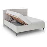 Meise Möbel Bež zakonska postelja s prostorom za shranjevanje z letvenim dnom 200x200 cm Paulo – | Shoptok.si