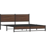 Metalni okvir kreveta bez madraca smeđa boja hrasta 180x200 cm | shoptok.hr